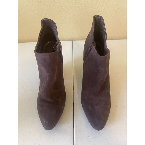 Crown Vintage Naydine Womens Boots Size 11 Tan Suede Ankle Booties dark plum - Picture 3 of 16